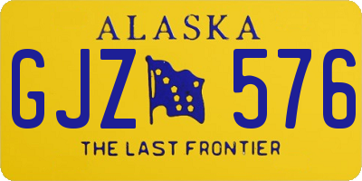 AK license plate GJZ576