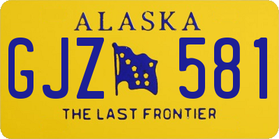 AK license plate GJZ581