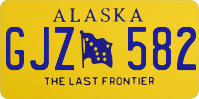 AK license plate GJZ582