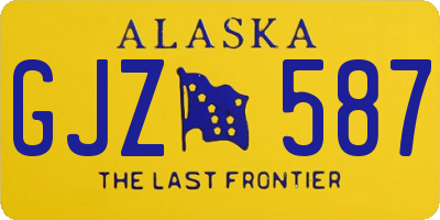 AK license plate GJZ587