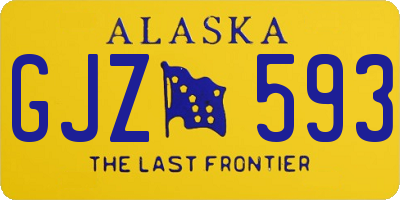 AK license plate GJZ593