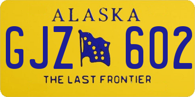 AK license plate GJZ602