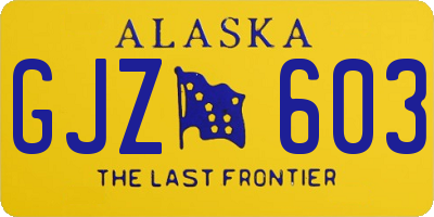 AK license plate GJZ603