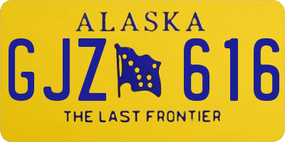 AK license plate GJZ616