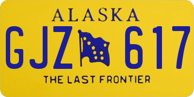 AK license plate GJZ617