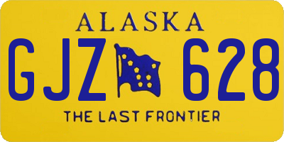 AK license plate GJZ628