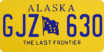 AK license plate GJZ630