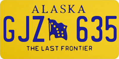 AK license plate GJZ635