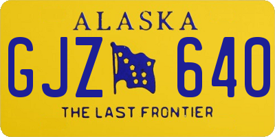 AK license plate GJZ640