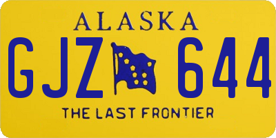 AK license plate GJZ644