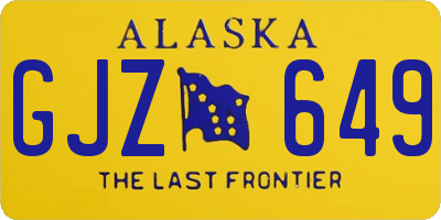 AK license plate GJZ649