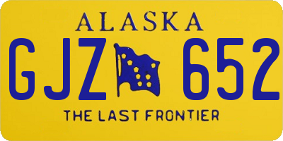 AK license plate GJZ652