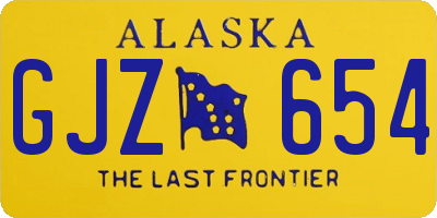 AK license plate GJZ654
