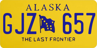 AK license plate GJZ657