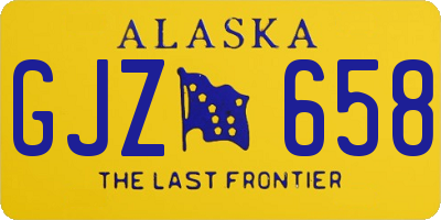 AK license plate GJZ658