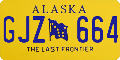 AK license plate GJZ664