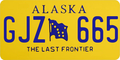 AK license plate GJZ665