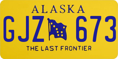 AK license plate GJZ673
