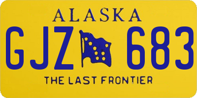 AK license plate GJZ683