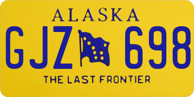 AK license plate GJZ698