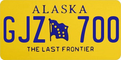AK license plate GJZ700