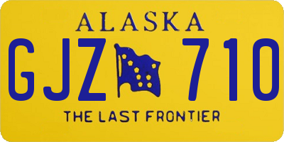 AK license plate GJZ710