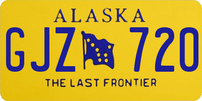 AK license plate GJZ720
