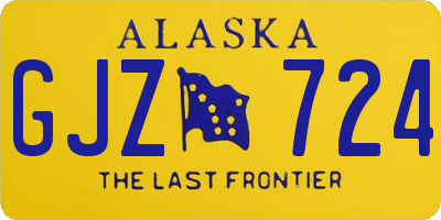AK license plate GJZ724