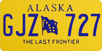AK license plate GJZ727