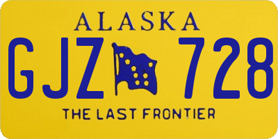 AK license plate GJZ728