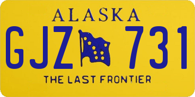 AK license plate GJZ731
