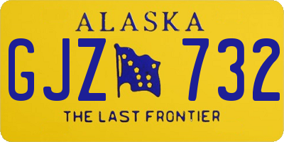 AK license plate GJZ732