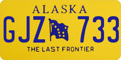 AK license plate GJZ733