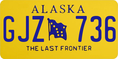 AK license plate GJZ736
