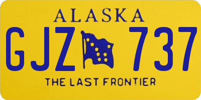 AK license plate GJZ737