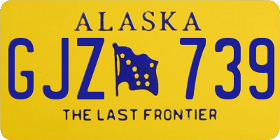 AK license plate GJZ739