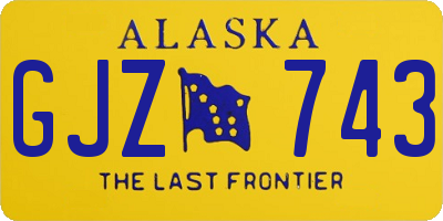 AK license plate GJZ743