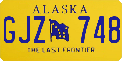 AK license plate GJZ748