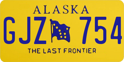 AK license plate GJZ754