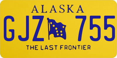 AK license plate GJZ755