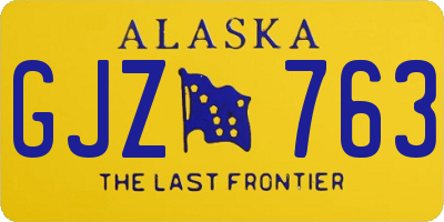 AK license plate GJZ763