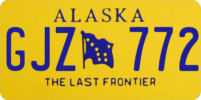 AK license plate GJZ772