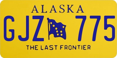 AK license plate GJZ775