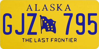 AK license plate GJZ795