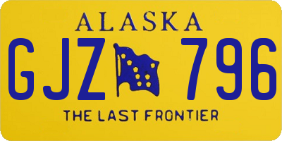 AK license plate GJZ796
