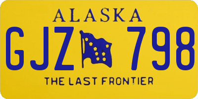 AK license plate GJZ798