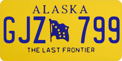 AK license plate GJZ799