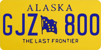 AK license plate GJZ800