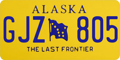 AK license plate GJZ805