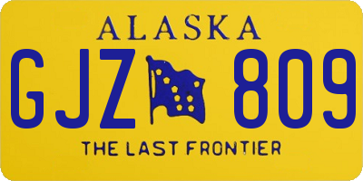 AK license plate GJZ809